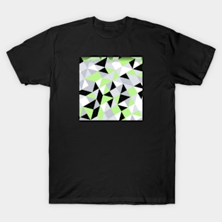 Agender Pride Tilted Geometric Shapes Collage T-Shirt